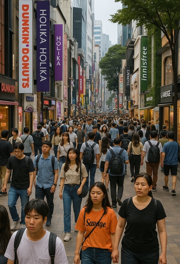 서울 명동 거리.   챗GPT 생성 이미지.[출처=오픈AI]