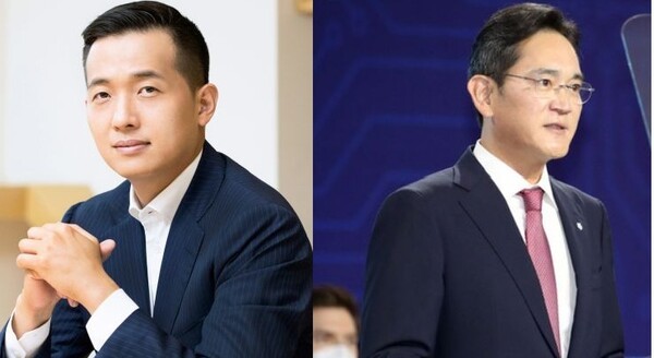김동관 한화그룹 부회장(사진 왼쪽)과 이재용 삼성전자 회장. [출처=각 사 제공]