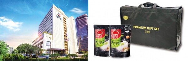 부영그룹 사옥·삼계탕 선물세트.[출처=부영그룹]