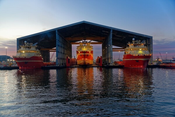 HD현대와 상선 공동건조 협력을 추진하는 ‘에디슨 슈에스트 오프쇼어’ 의 조선소 전경. [출처=HD현대 ]