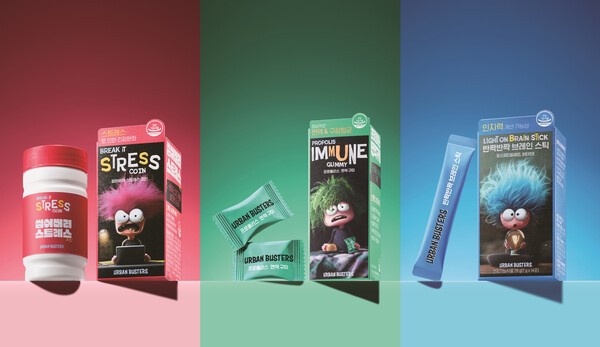 LG생활건강은 바쁜 일상 속 지친 현대인의 건강 고민을 위한 건강기능식품 브랜드 ‘어반버스터즈(URBAN BUSTERS)’를 론칭했다고 4일 밝혔다. [출처=LG생활건강]