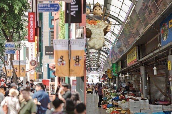 공공서비스와 개인서비스 요금 상승률 차이가 지역별 물가 차이를 갈랐다. 사진은 도시 번화가와 지역 전통시장[출처=EBN]