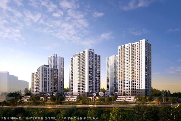 아산탕정 동일하이빌 파크레인 투시도.[출처=더피알]