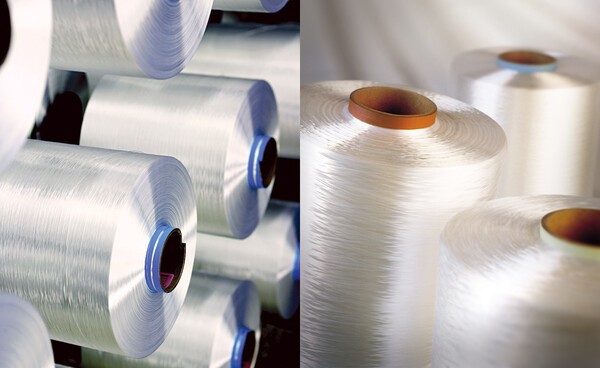 휴비스 산업용 비불소계 발수원사 제품컷. [출처=휴비스]