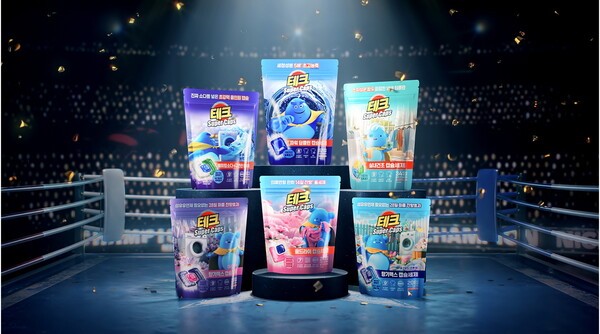 LG생활건강의 세탁세제 브랜드 테크가 이마트와 손잡고 신규 캡슐세제 브랜드 ‘테크 수퍼캡스(Super Caps)’를 선보였다. [출처=LG생활건강]