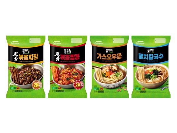 풀무원식품, 실온면 4종(짜장, 짬뽕, 우동, 칼국수). [출처=풀무원]