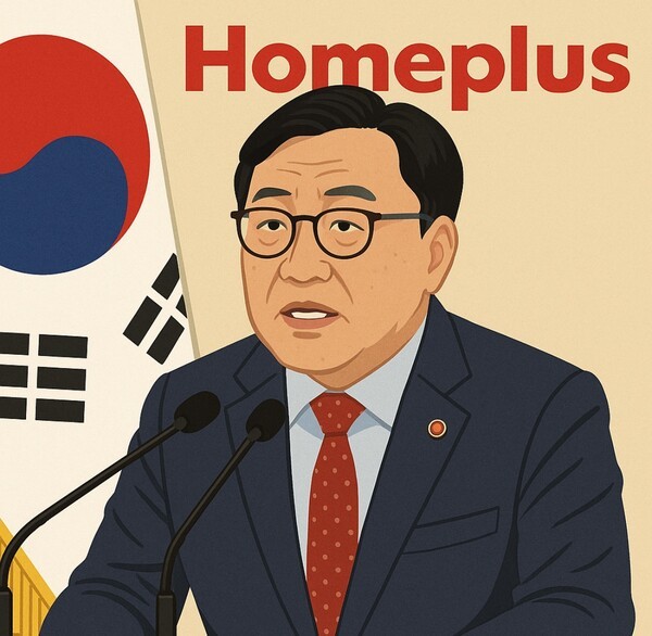 김병환 금융위원장은 기업회생 절차를 밟고 있는 홈플러스가 임대료 조정이 되지 않은 15개 점포를 순차 폐점하기로 한 결정은 금융당국과 무관했다고 밝혔다.   챗GPT 생성 이미지.[출처=오픈AI]