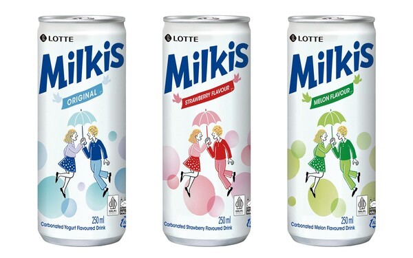 인도네시아 수출용 밀키스 3종(오리지널, 딸기, 멜론). [출처=롯데칠성음료]