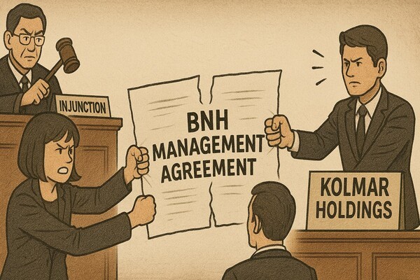 콜마비앤에이치 임시주주총회를 둘러싼 가처분 심리가 콜마그룹 지배구조의 향방을 가를 분수령으로 주목받고 있다. [출처=오픈AI]