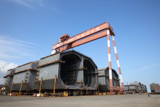 세진중공업에서 건조 중인 LPG화물창 모습. [출처=세진중공업]