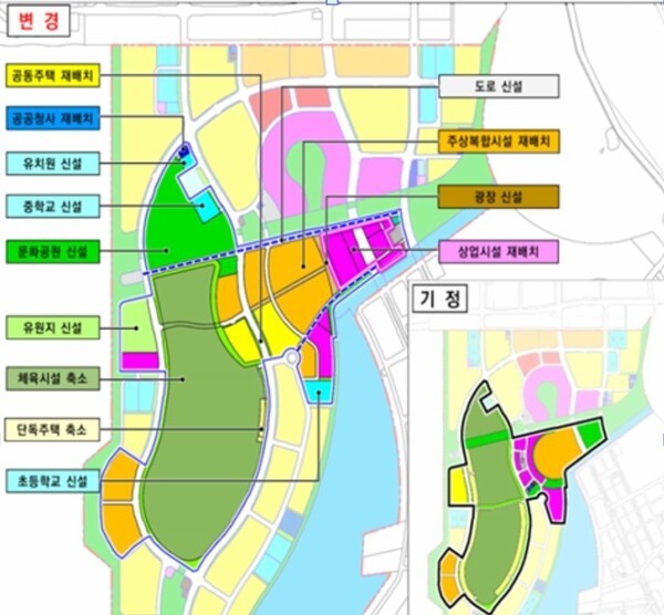 송도 6·8공구 개발사업 토지이용계획도.[출처=인천시]