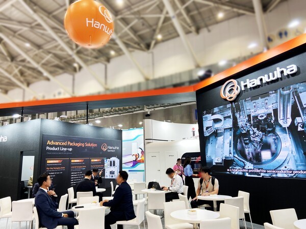 세미콘타이완2025 한화세미텍 부스 전경. [출처=한화세미텍]