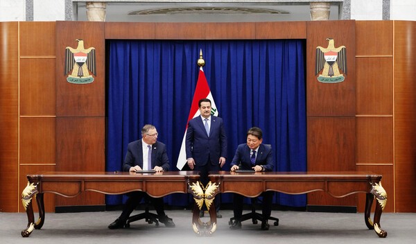 이라크 WIP 계약 서명식 모습 [출처= 현대건설]