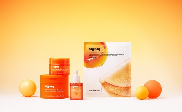 애경산업이 스킨 시그널 케어를 위한 감성적 효능주의 브랜드 ‘시그닉’(signiq)을 미국 아마존에 론칭하고, K뷰티를 선호하는 현지 소비자 공략에 나선다. [출처=애경산업]