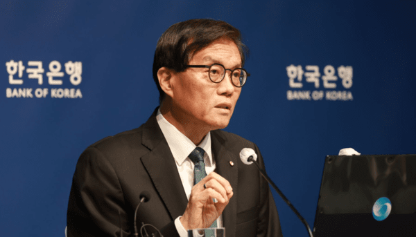 지난달 28일 서울 중구 한국은행에서 진행된 금융통화위원회 통화정책방향 회의 직후 열린 기자간담회에서 이창용 한은 총재가 발언을 하고 있다. [출처=한국은행]