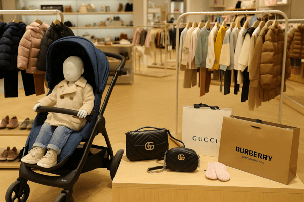 저출산으로 아동 수는 줄었지만 관련 소비는 되레 늘고 있다. 부모들이 한 아이에게 집중적으로 투자하는 ‘골드 키즈(Gold Kids)’ 현상이 확산되면서 유아·아동 패션·용품 시장은 불황에도 성장세를 이어가고 있다. [출처=오픈 AI]