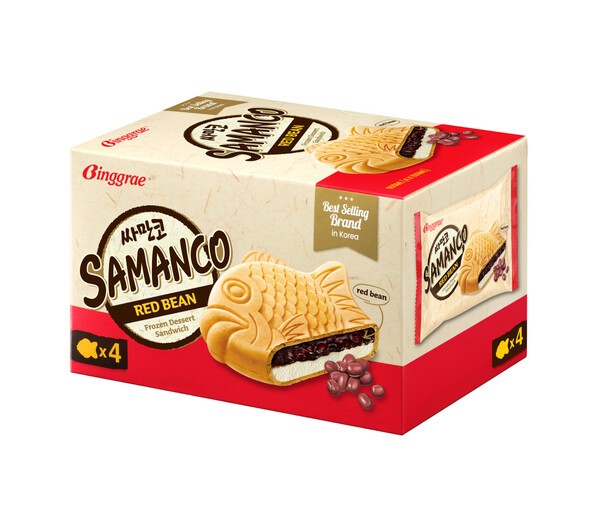 유럽에서 판매되고 있는 식물성 붕어싸만코. [출처=빙그레]