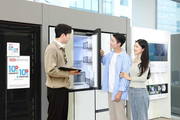 삼성전자의 에너지소비효율 1등급 가전제품 판매가 정부의 '으뜸효율 가전제품 환급사업'에 동참한 지난 2개월간 전년 동기 대비 약 20% 증가했다. [출처=삼성전자]