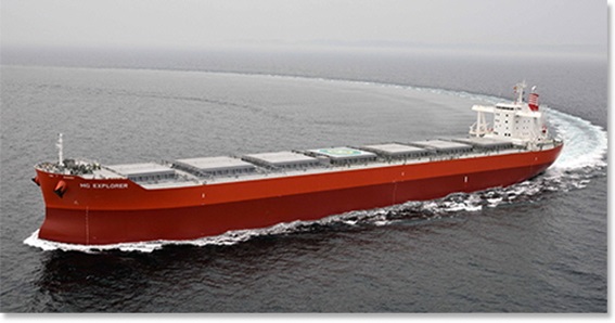 이마바리조선이 건조한 8만4000DWT급 벌크선. [출처=이마바리조선]