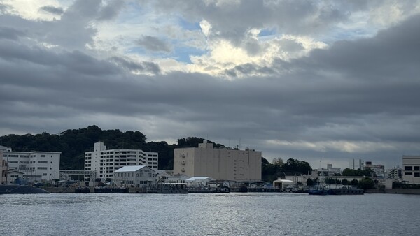 베르니 공원에서 바라본 요코스카 군항의 모습. [출처=이혜미 기자 ]