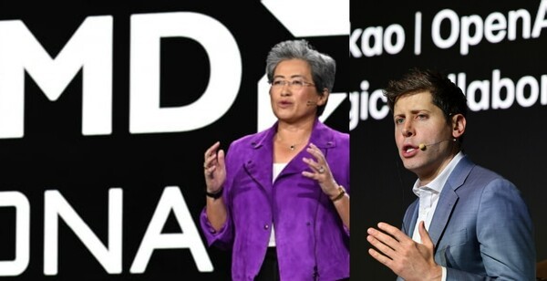 AMD 리사 수 CEO(좌), 샘 올트먼 오폰AI CEO(우) [출처=AMD, 카카오]