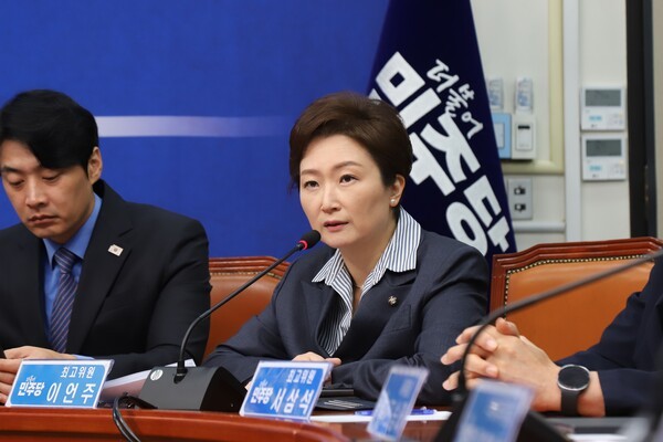 13일 더불어민주당 최고위원회에서 발언하고 있는 이언주 최고위원.[출처=이언주 의원실]