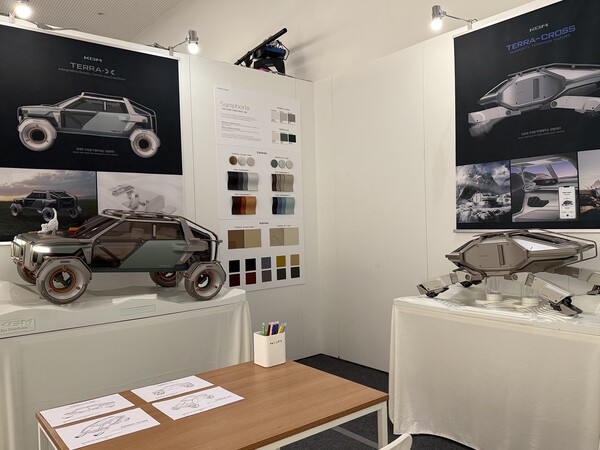 미래형 모빌리티 디자인 작품 전시 [출처=KGM]