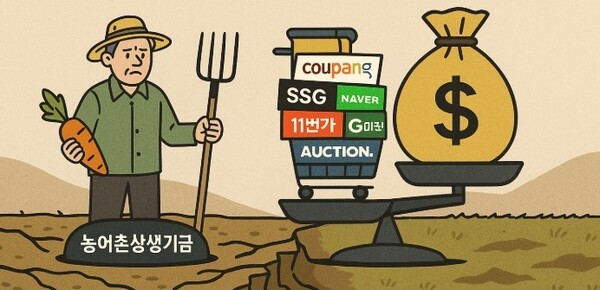 K-FOOD 수출이 사상 최대치를 기록하며 한국 식품의 위상이 높아지고 있지만, 정작 국내 농업의 기반은 흔들리고 있다. [출처=오픈AI]