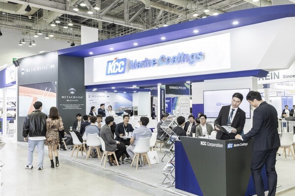 2023년 코마린 전시회 당시 KCC 부스 현장(코마린은 격년 진행). [출처=KCC]