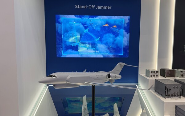 LIG넥스원의 전자전기 형상.[사진=김태준 기자]