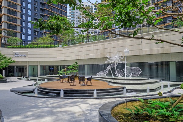 래미안 원펜타스 선큰정원 사진.[출처=삼성물산 건설부문]