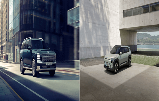 현대자동차 팰리세이드와 기아 EV3 [출처=각 사]