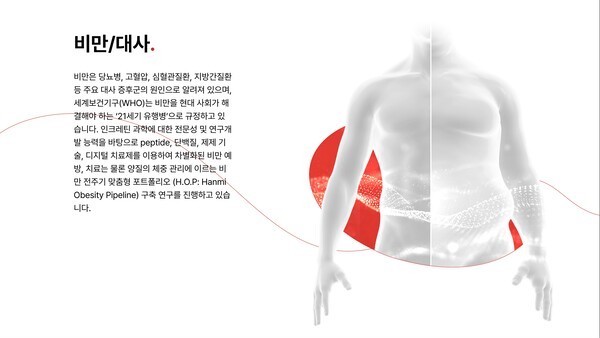 한미약품 연구분야 비만대사 [출처=한미약품]