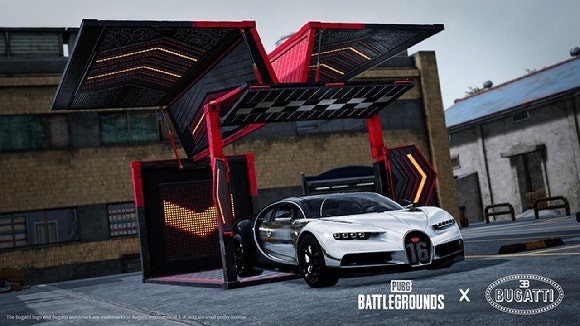 배틀그라운드, 부가티와 콜라보레이션. [출처=크래프톤]