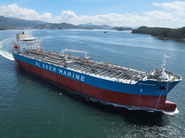 케이조선이 건조한 5만톤급 석유화학제품운반선. [출처=케이조선 ]