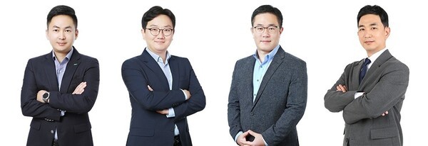 왼쪽부터 BGF리테일 영업·개발부문장 임민재 상무, 인사총무실장 장영식 상무, 4권역장 윤현수 상무, BGF 글로벌담당 우진용 상무. [출처=BGF그룹]