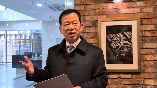 서유석 금융투자협회장이 17일 제7대 금융투자협회장 선거 출마를 공식적으로 밝히고 있다. [출처= 최수진 기자]