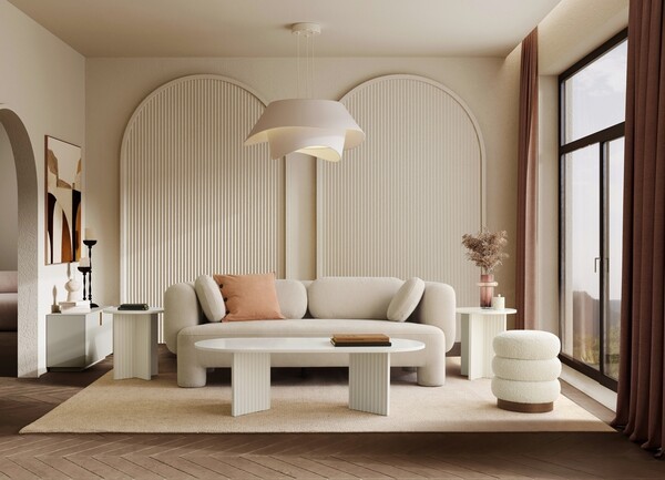 신세계까사가 온라인 전용 패브릭 소파 ‘버니(BURNEY)’를 출시하고 온라인 플랫폼 ‘굳닷컴(GUUD.COM)’을 통해 선공개했다. [출처=신세계까사]