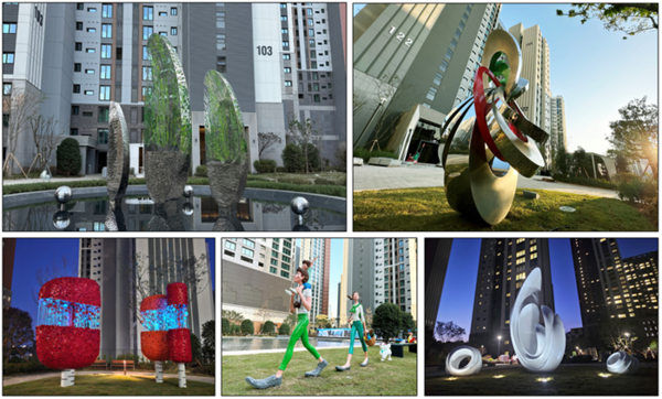 두산위브더제니스 오션시티 단지 내부에 설치된 예술작품[출처= 두산건설]