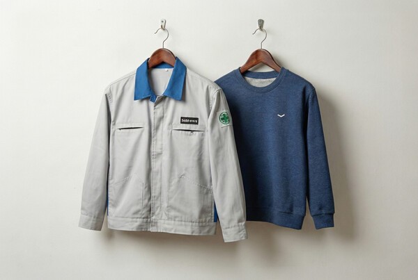 세아그룹이 폐근무복을 활용해 아동용 맨투맨을 제작하고 아동센터 및 보육시설에 전달했다. [출처=세아그룹]