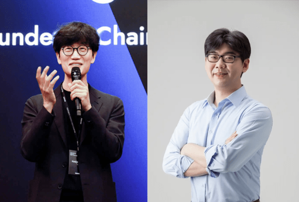 (왼쪽부터) 이해진 네이버 이사회 의장, 송치형 두나무 이사회 의장. [출처=각 사]