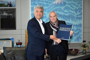 정원주 대우건설 회장, 도미니크 페로와 회동…도시개발 협력 모색