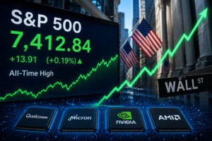 S&P500 사상 첫 7400선 마감…AI 반도체 랠리에 美 증시 강세
