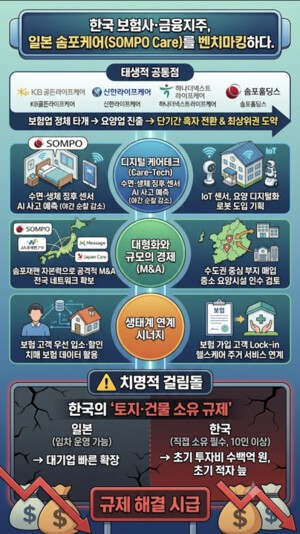 '한국형 솜포케어' 꿈꾸는 보험사들...'부지 매입' 규제에 발목 - 뉴스 썸네일 이미지