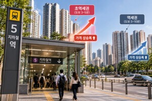 역세권도 '거리'가 갈랐다…집값·청약 쏠림에 뜨는 '초역세권'